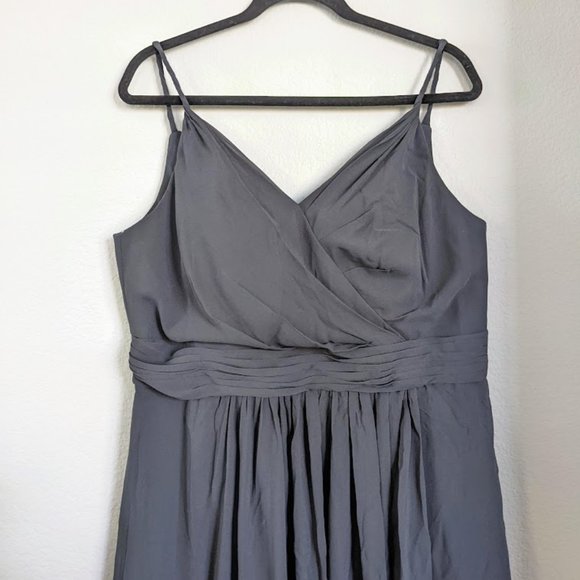 AW Bridal Joie Bridesmaid Formal Prom Special Occasion Dress, 16, Grey - Picture 5 of 10